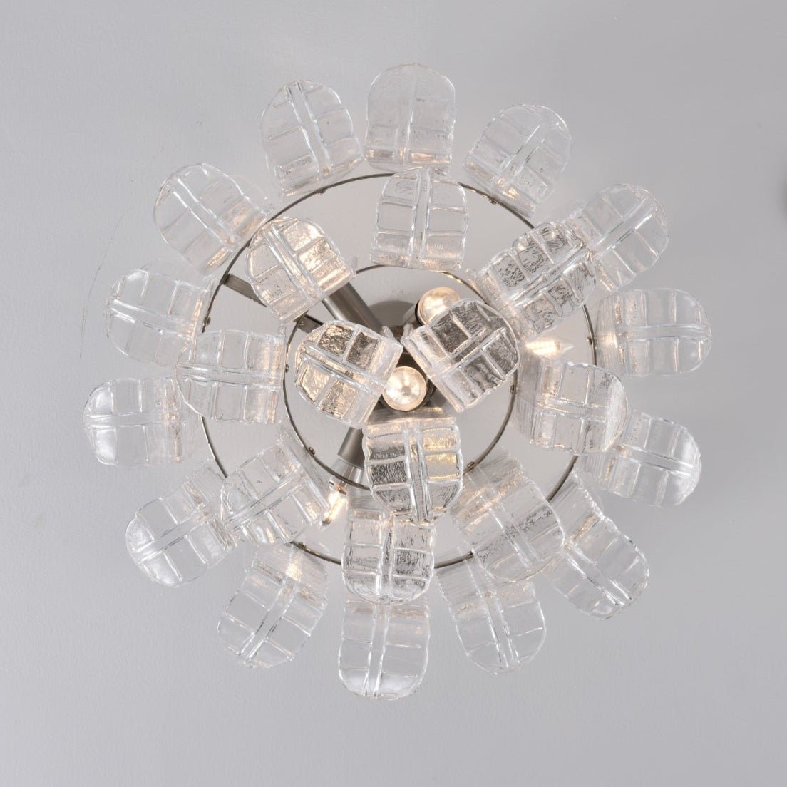 Aurora Ceiling Lamp Clear Murano Glass Flush Mount - Neutralighting