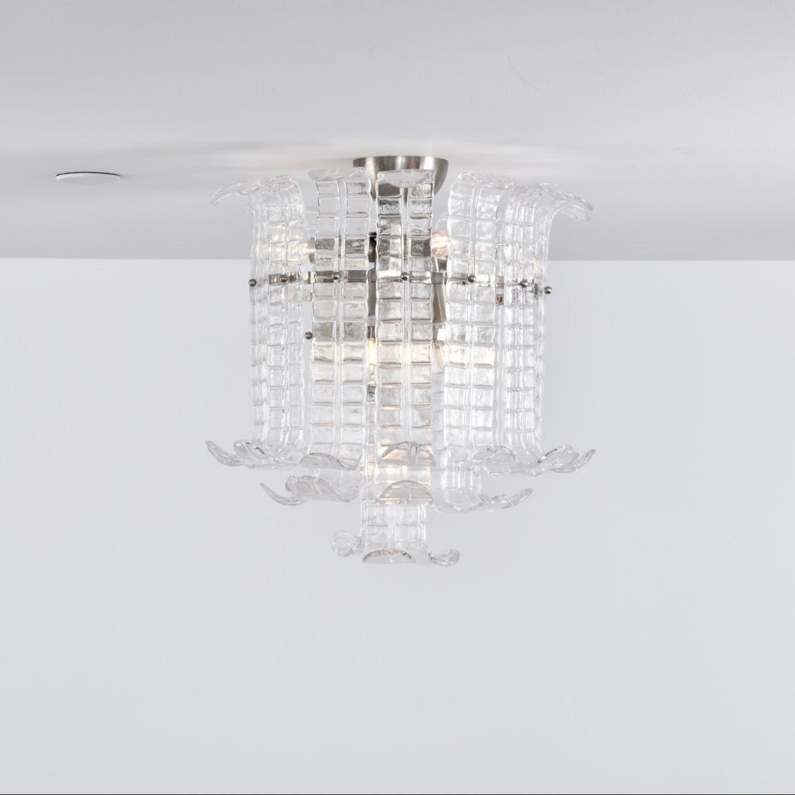 Aurora Ceiling Lamp Clear Murano Glass Flush Mount - Neutralighting