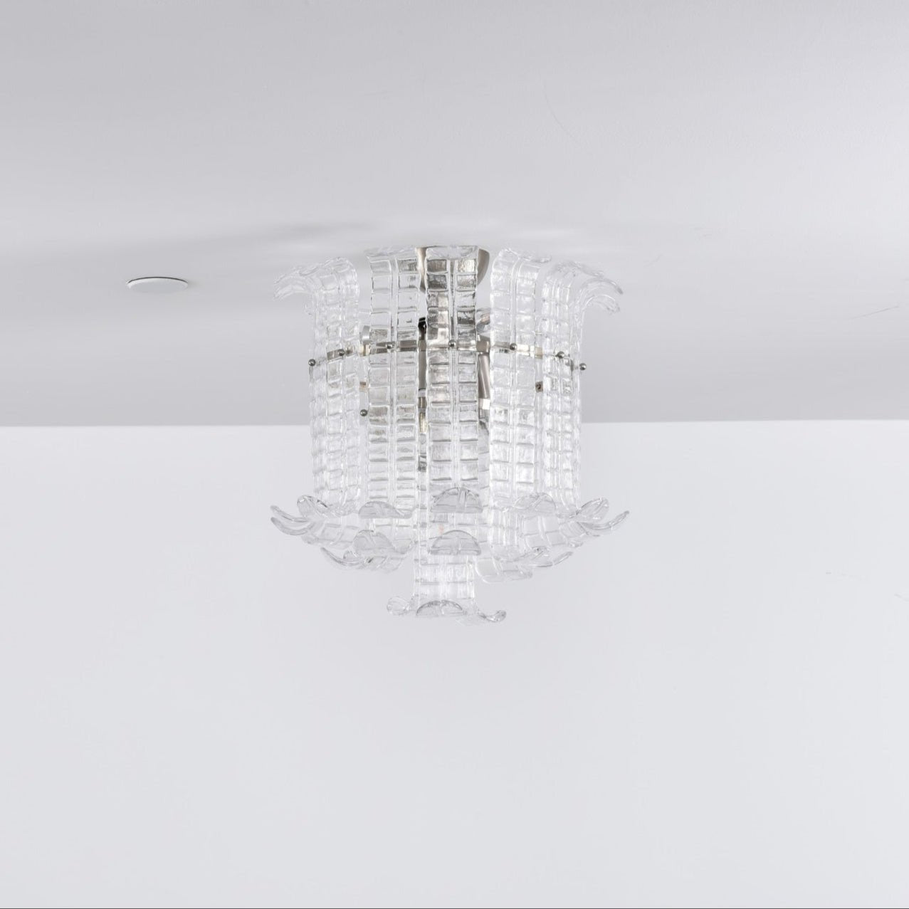 Aurora Ceiling Lamp Clear Murano Glass Flush Mount - Neutralighting