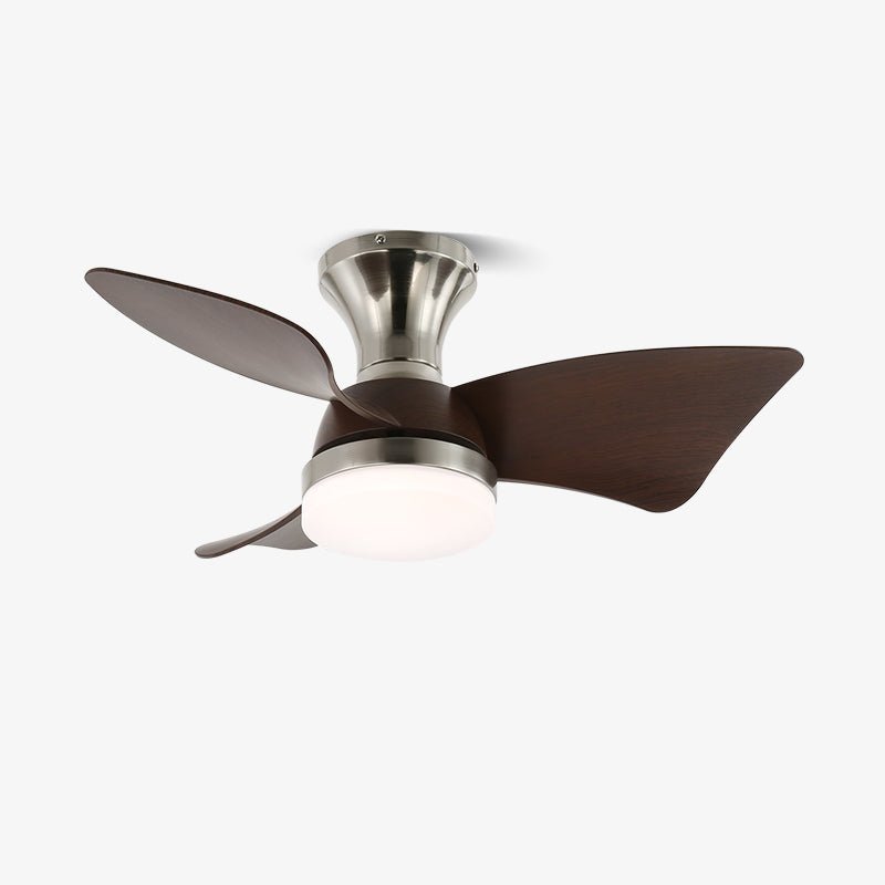 Ventilatore da soffitto con luce Mirella Argento Legno, vista d'insieme