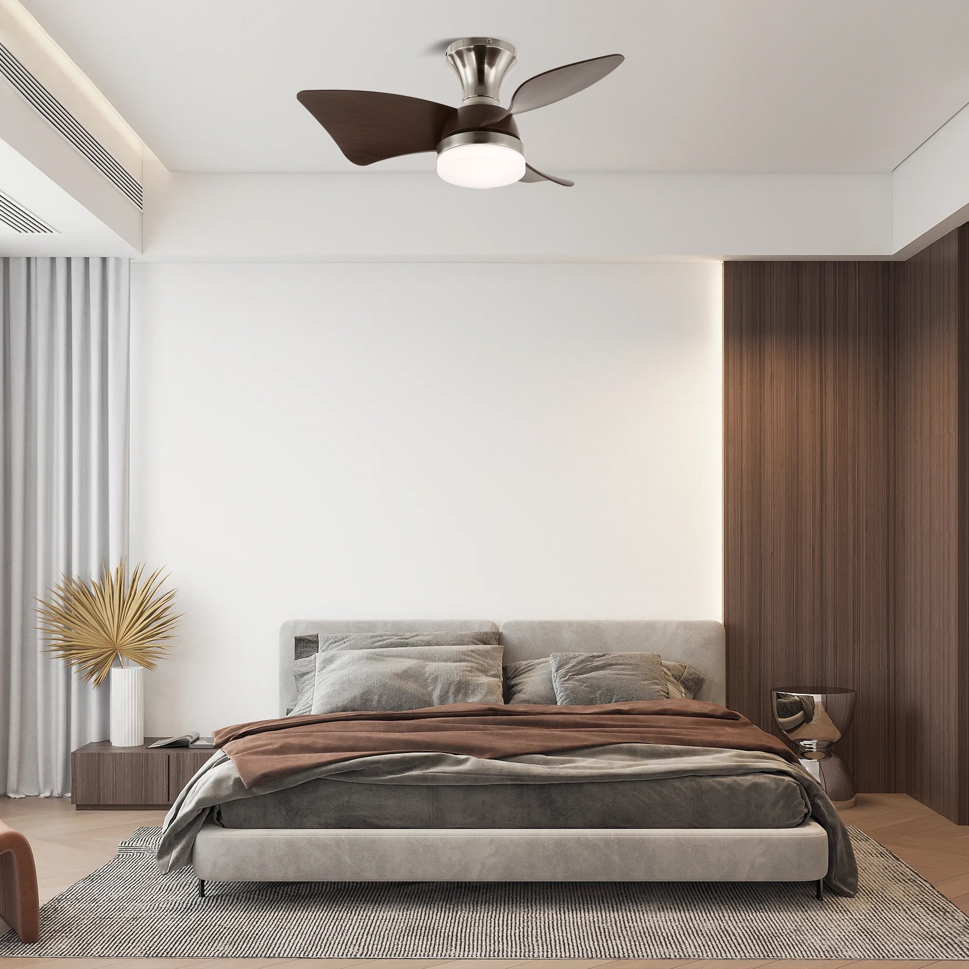 Ventilatore da soffitto con luce Mirella con finitura Bianca