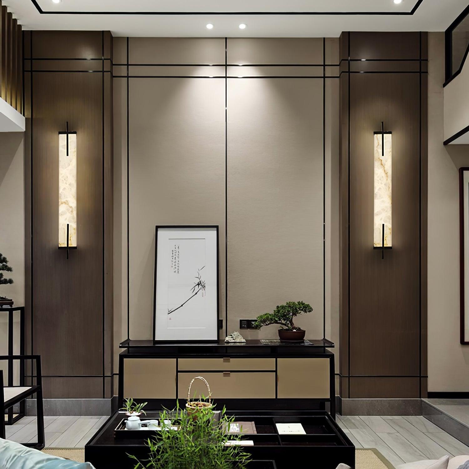 Aurcarir Rectangular Alabaster Wall Light - Neutralighting