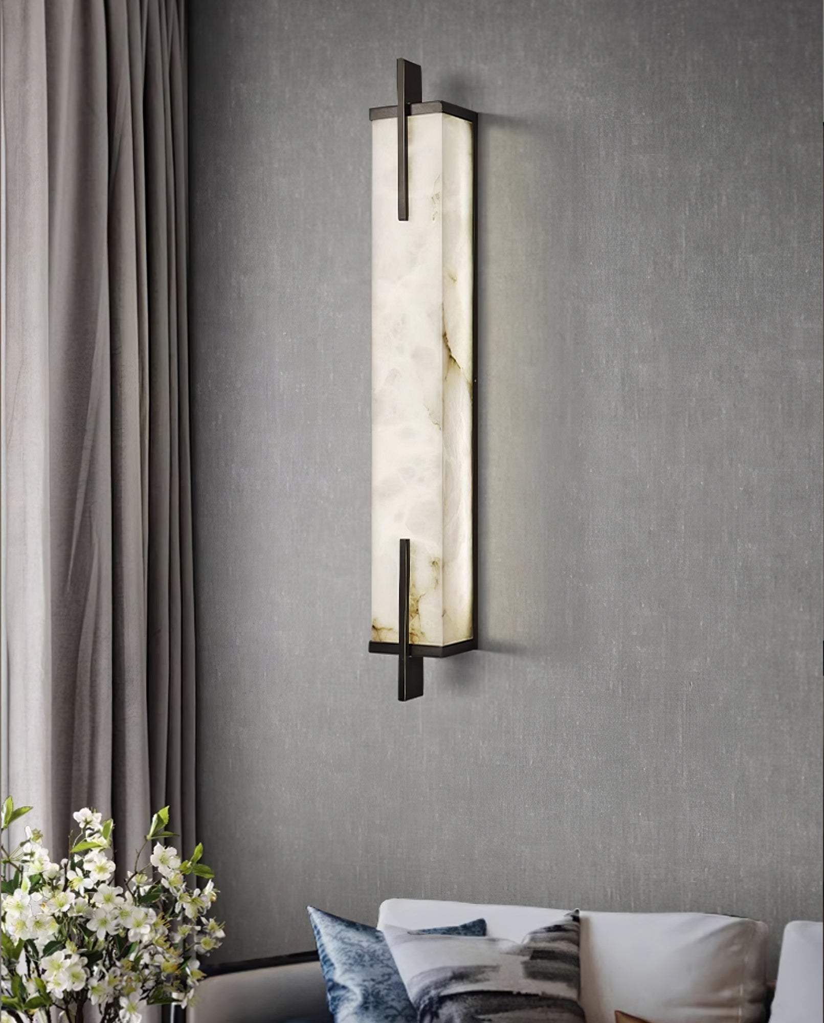 Aurcarir Rectangular Alabaster Wall Light - Neutralighting