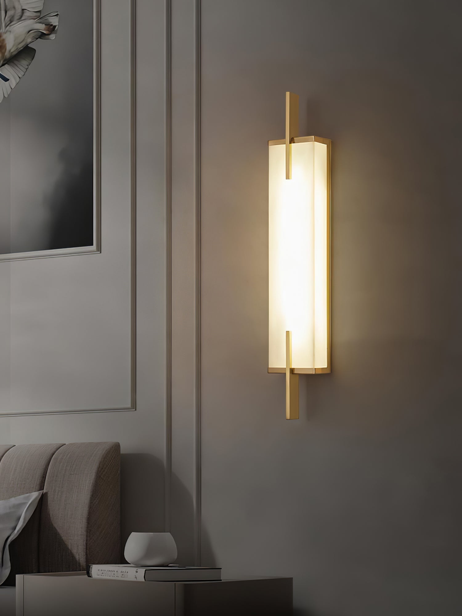 Aurcarir Rectangular Alabaster Wall Light - Neutralighting