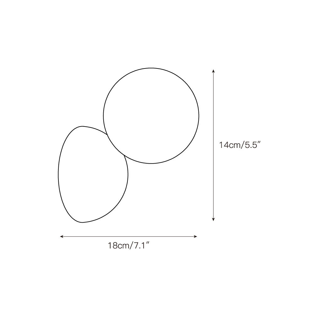 Arca Modern Minimalist Eclipse Mrable Metal Wall Lamp - Lamp Copper