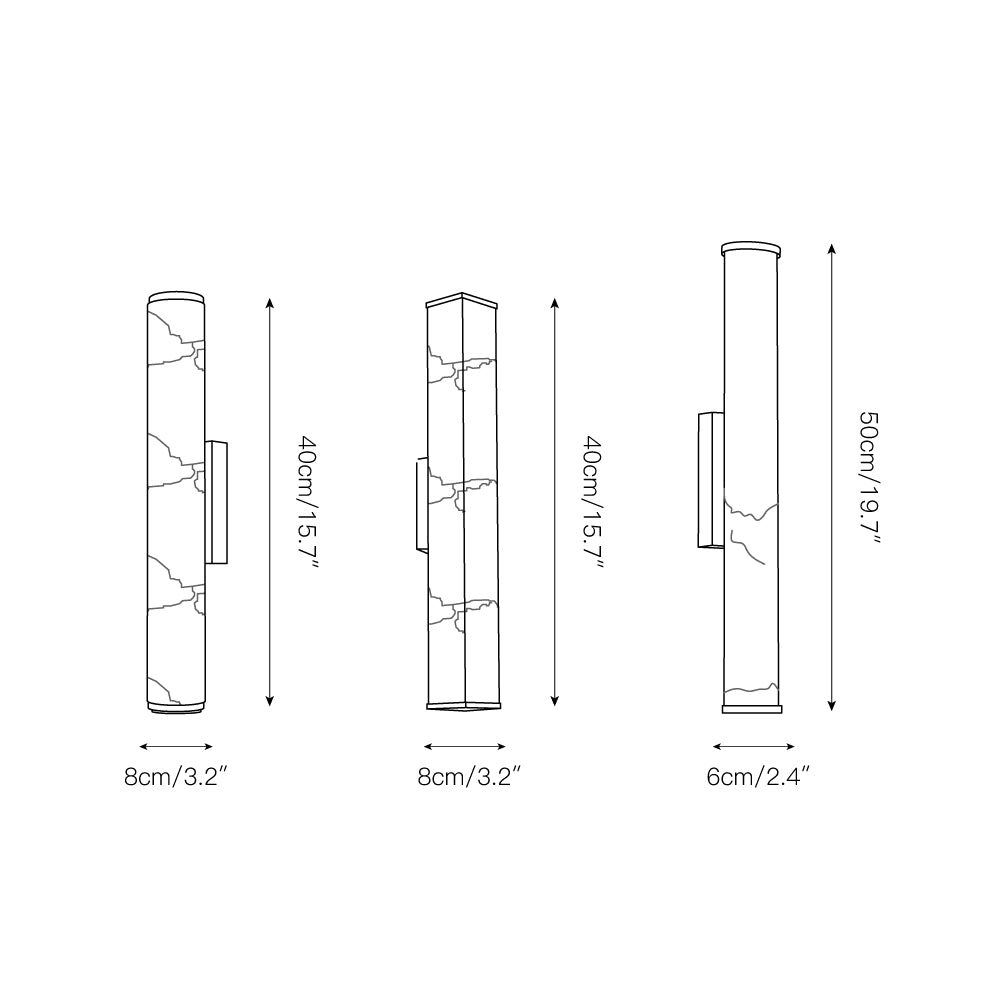 Arcus Modern Minimalist Elegance Brass Alabaster Sconce Wall Lamp - Lamp Copper