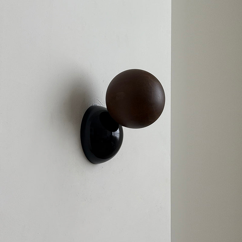 Arca Modern Minimalist Eclipse Mrable Metal Wall Lamp - Lamp Copper