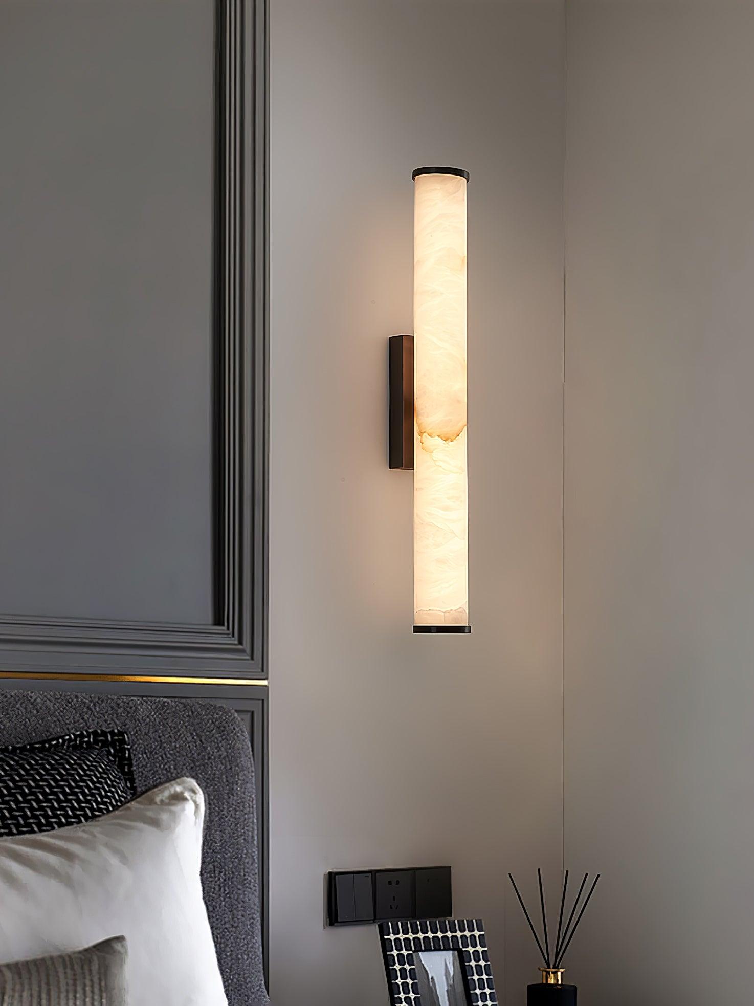 Nyvynor Rectangular Alabaster Wall Light - Neutralighting