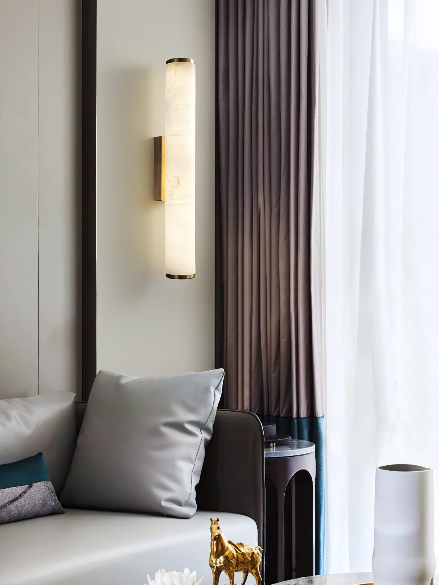 Nyvynor Rectangular Alabaster Wall Light - Neutralighting