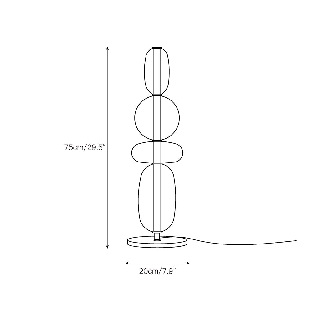 Stained Glass Table Lamp - Lamp Copper
