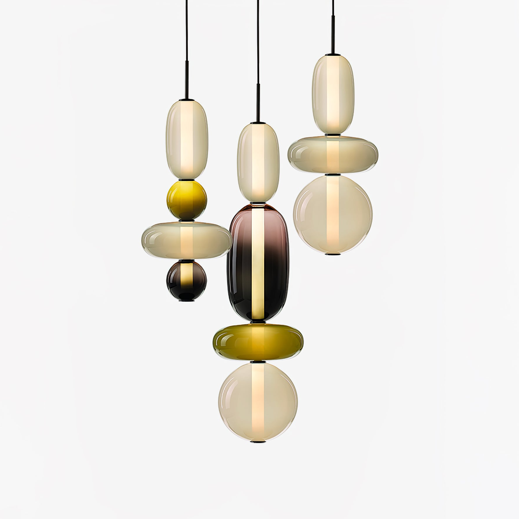 Candied Glass Combo Pendant Light - Blowlighting
