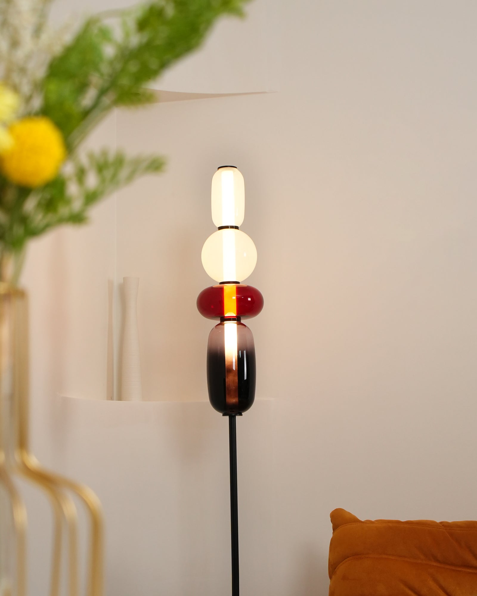 Stained Glass Floor Lamp - Lamp Copper