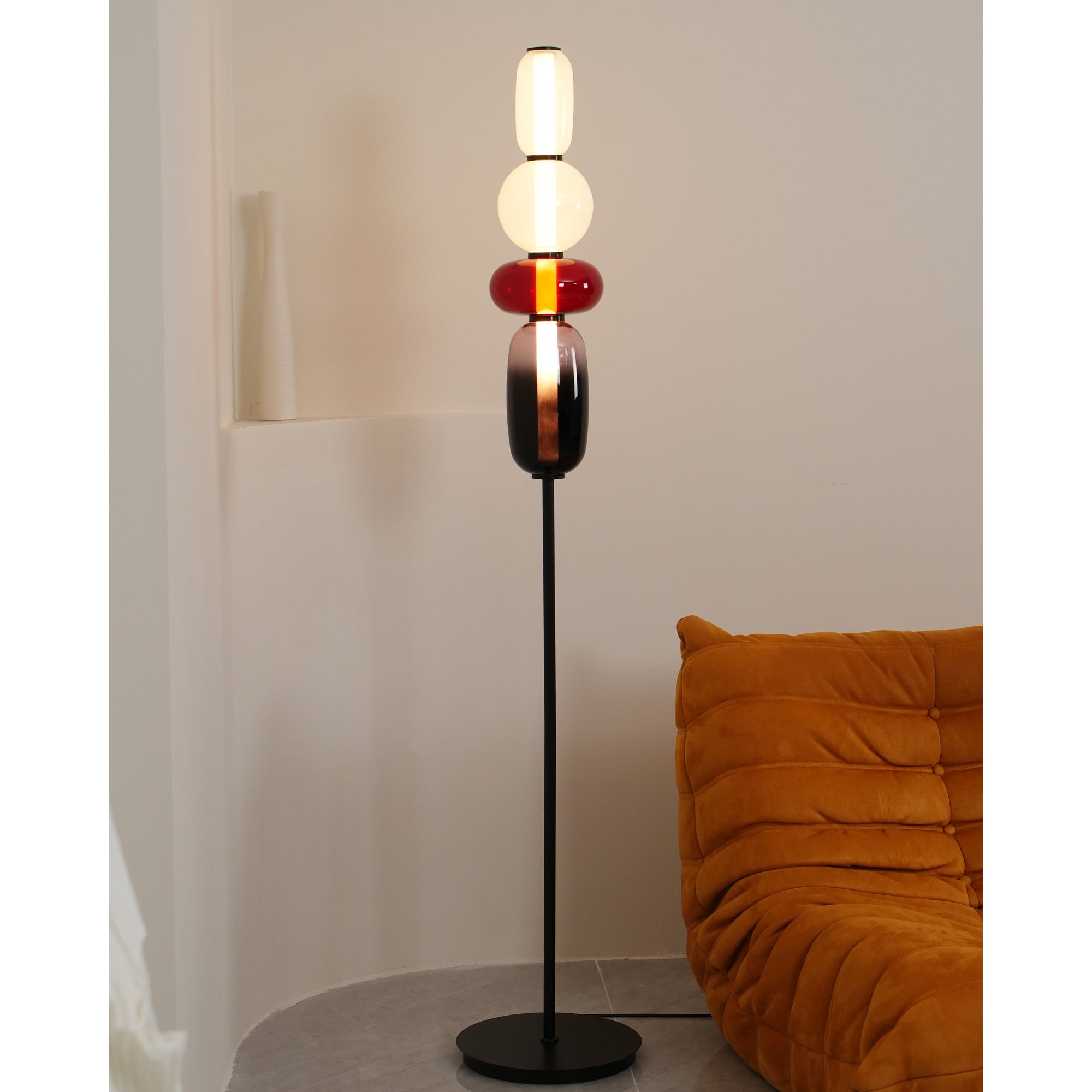 Stained Glass Floor Lamp - Lamp Copper