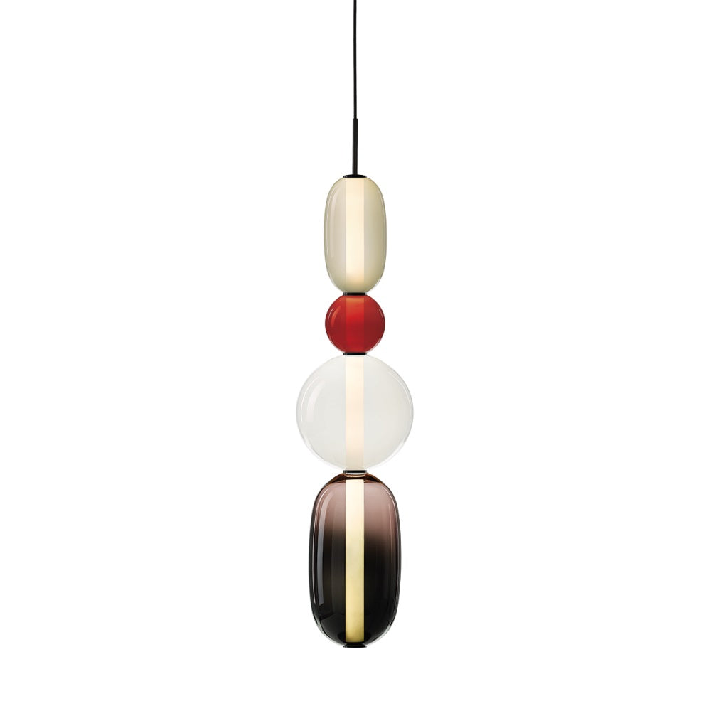 Zodore Premium Art Stained Glass Pendant Lamp - Lamp Copper