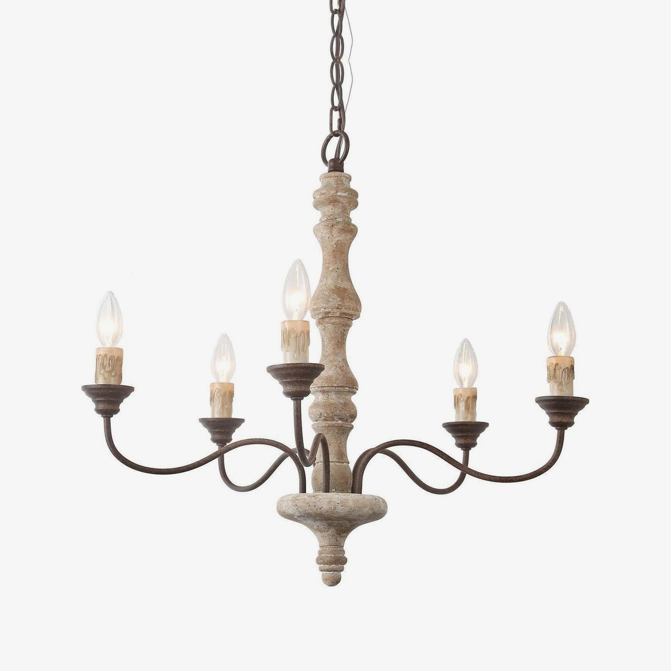 Aurora Chandelier Candlestick Farmhouse Rustic - Blowlighting