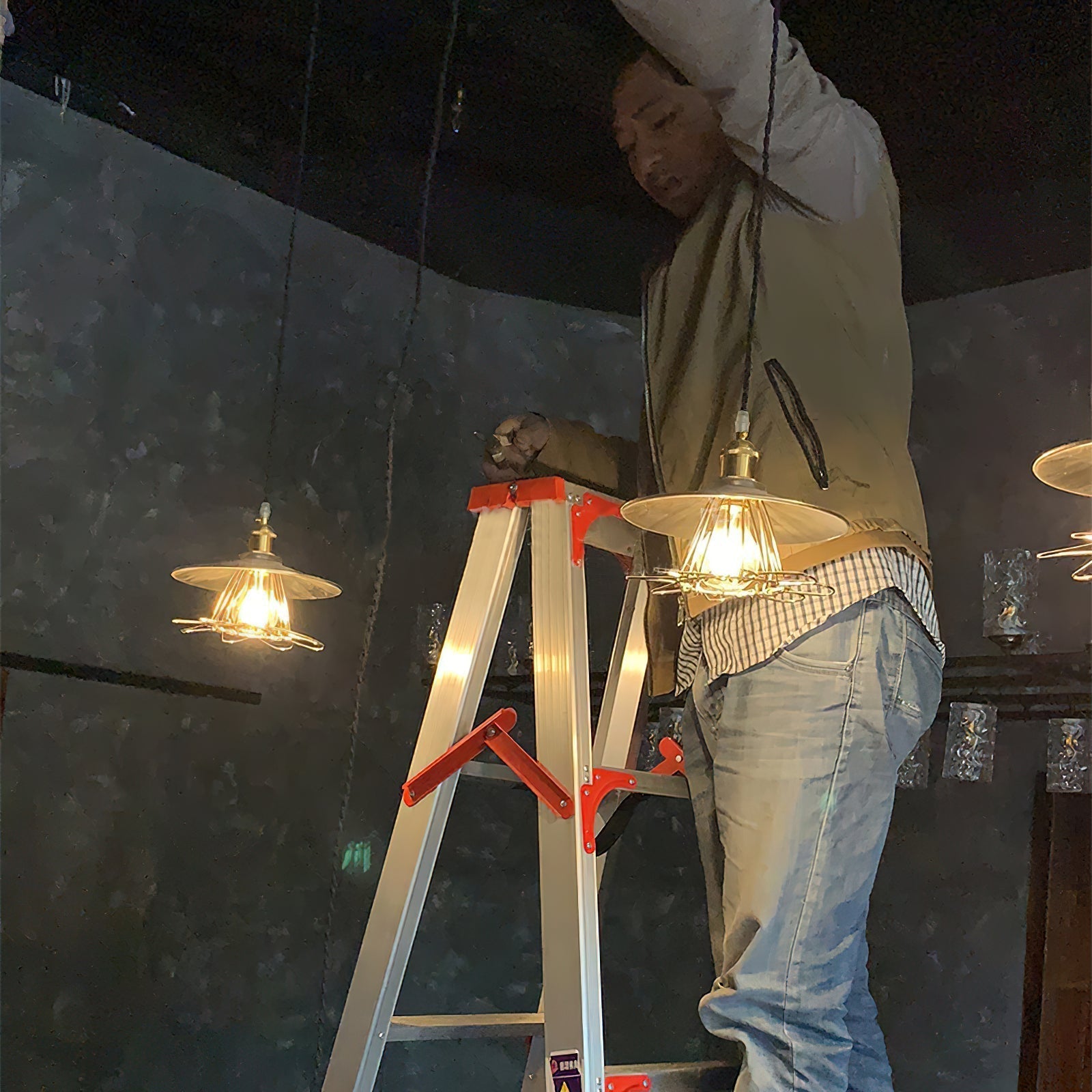 Stella Vintage Industrial Art Metal Pendant Light - Lamp Copper