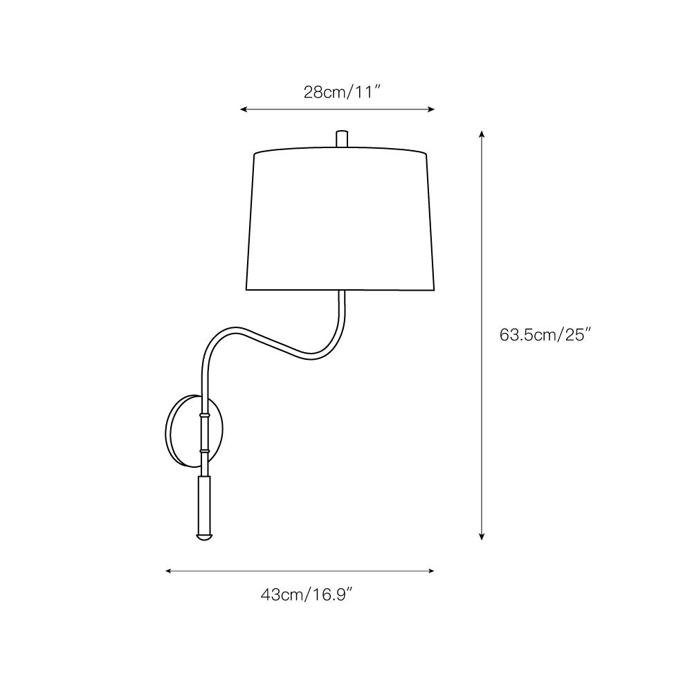 Terra Modern Minimalist Fabric Metal Sconce Wall Lamp - Lamp Copper