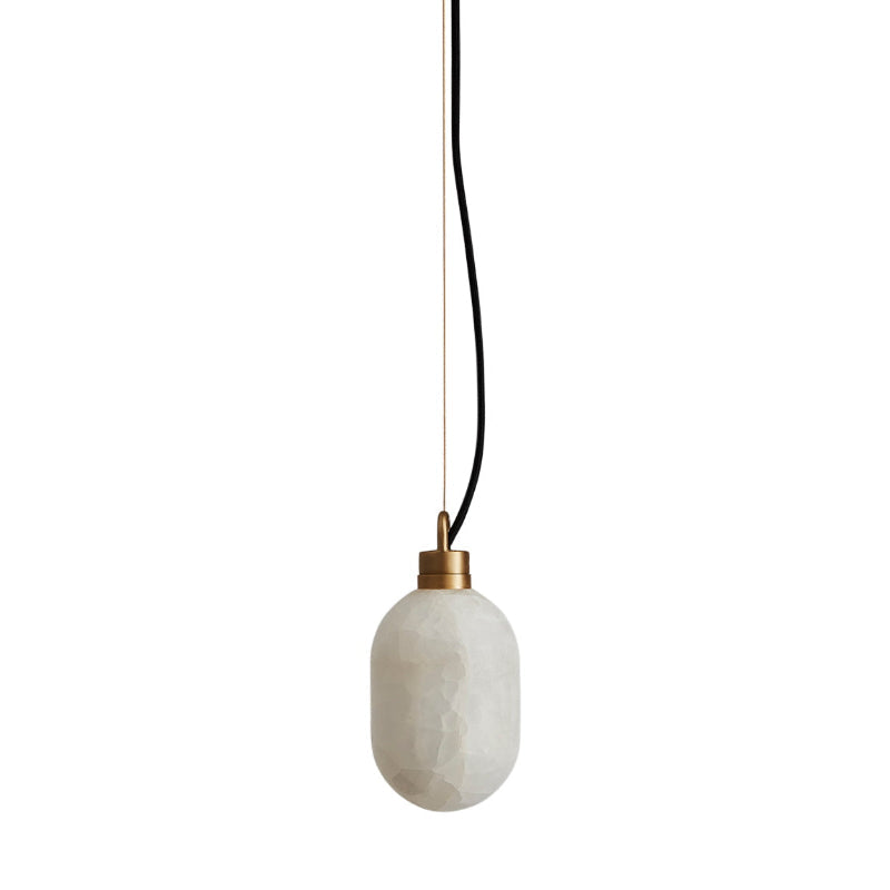 Umbra Modern Minimalist Brass Metal Alabaster Pendant Lamp - Lamp Copper