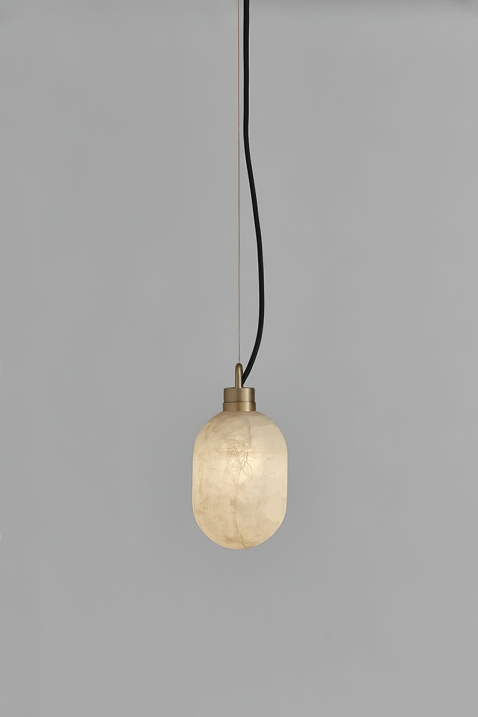 Umbra Modern Minimalist Brass Metal Alabaster Pendant Lamp - Lamp Copper