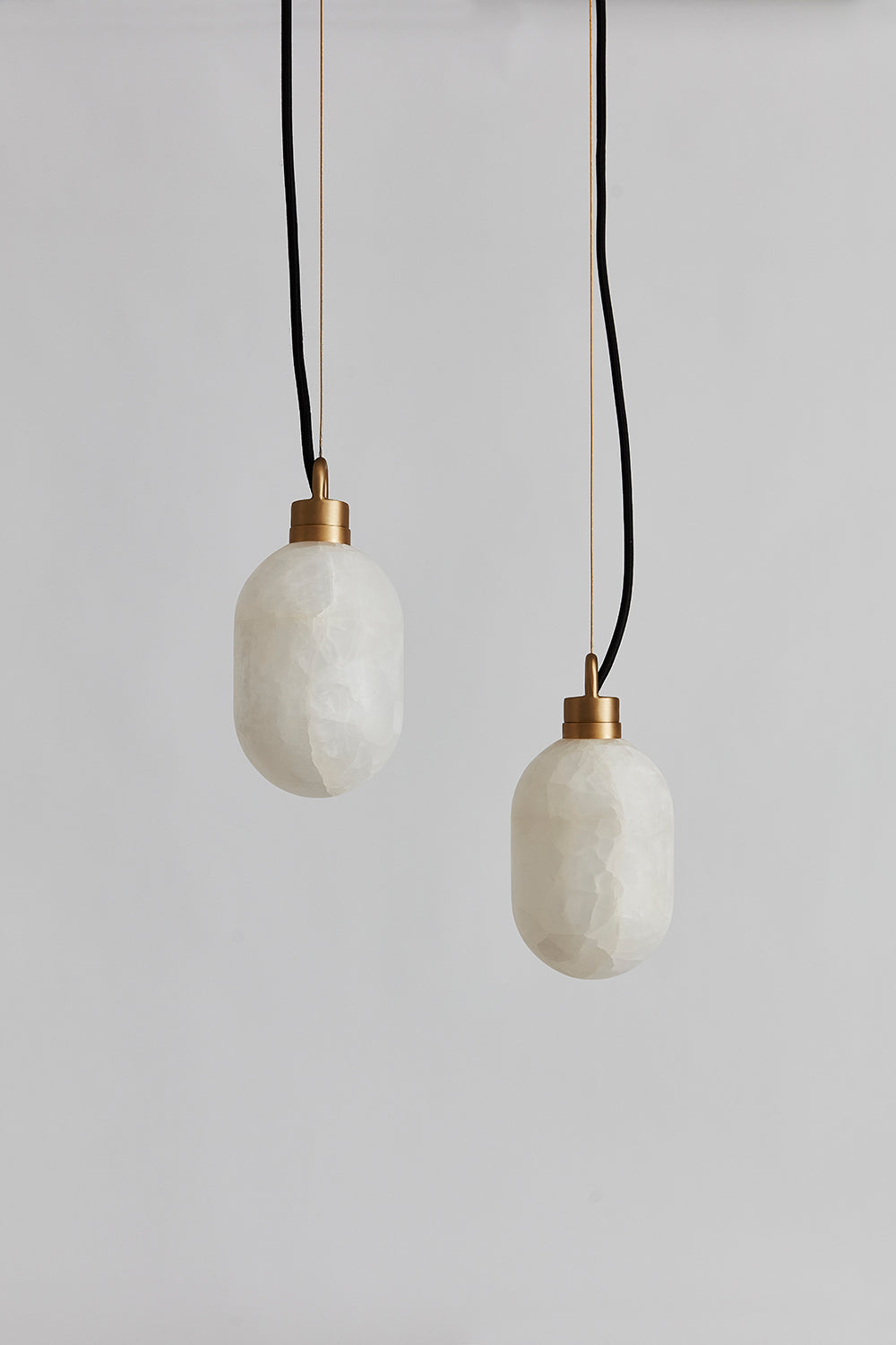 Umbra Modern Minimalist Brass Metal Alabaster Pendant Lamp - Lamp Copper