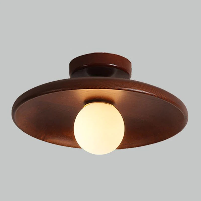 Arisha Naturale Plafoniera Legno/Vetro Cucina