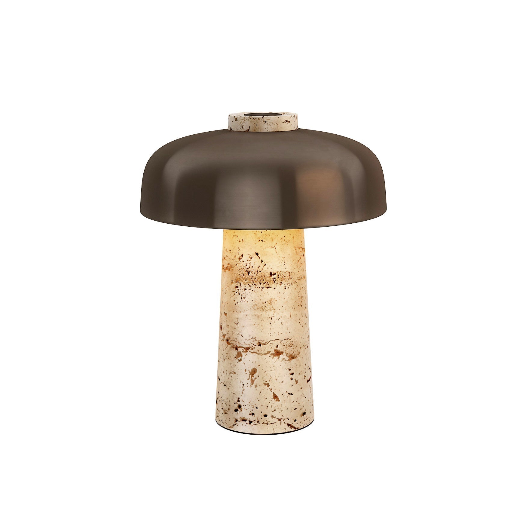 Carla Travertine Table Lamp - Lamp Copper
