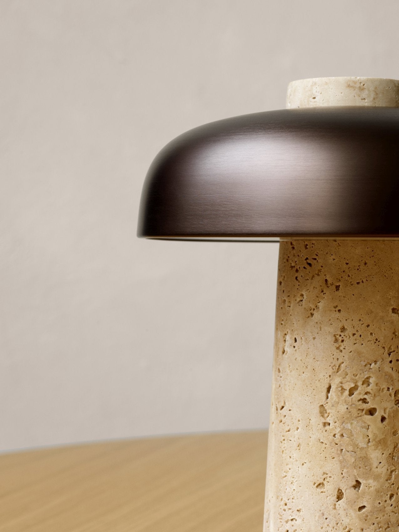 Carla Travertine Table Lamp - Lamp Copper