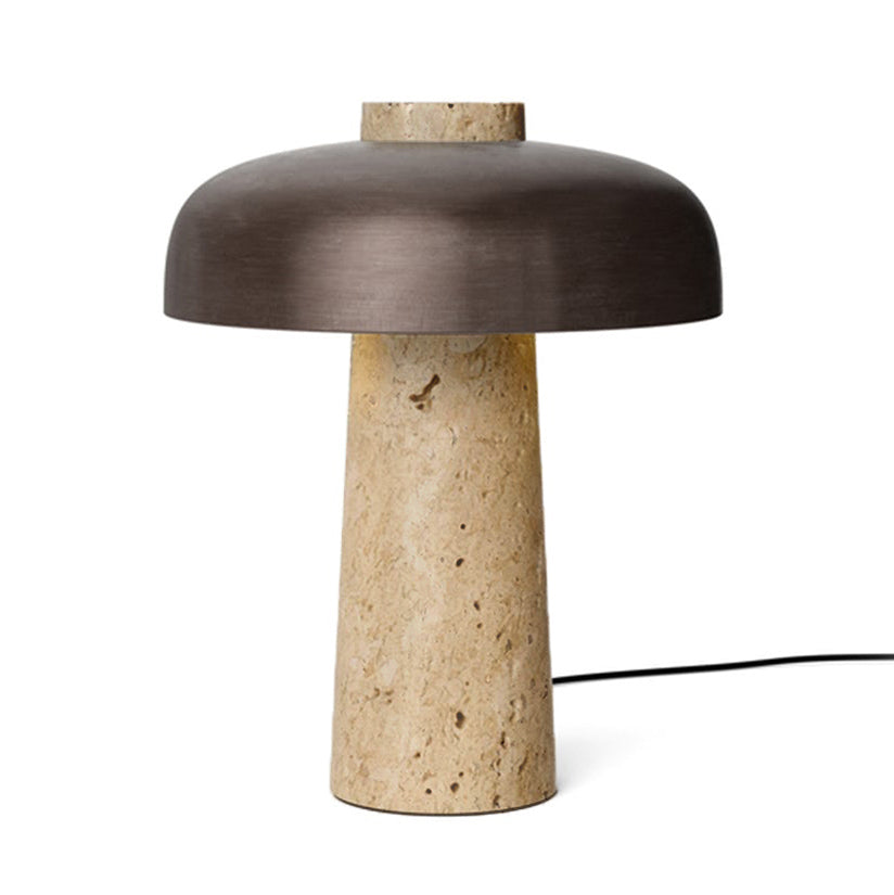 Carla Travertine Table Lamp - Lamp Copper