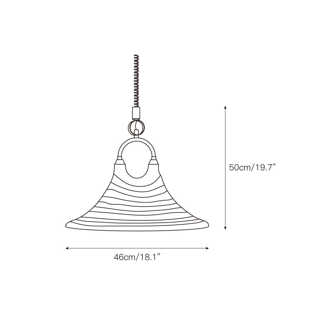 Aria Trumpet Individual Creativity Plastic Pendant Lamp - Lamp Copper