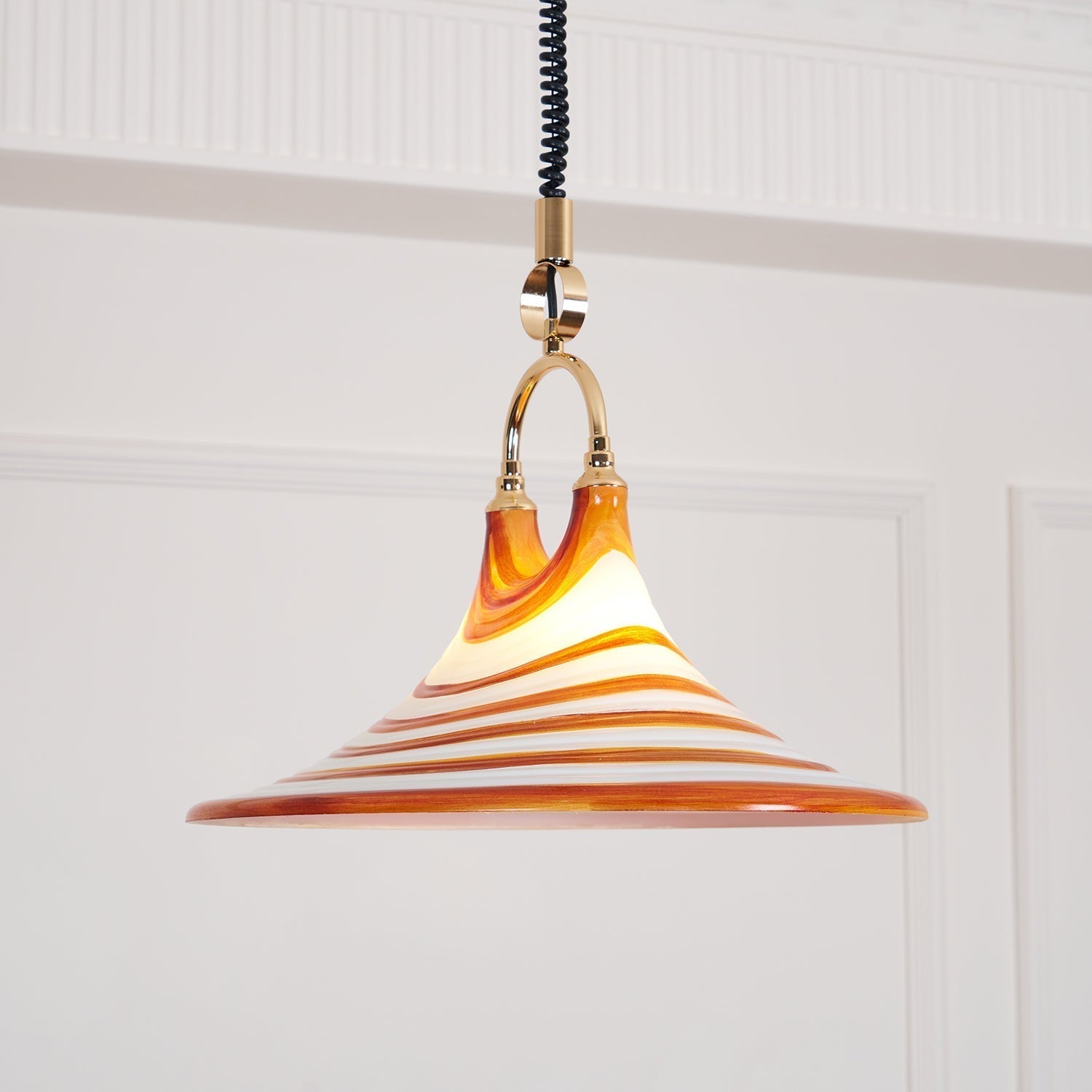 Aria Trumpet Individual Creativity Plastic Pendant Lamp - Lamp Copper