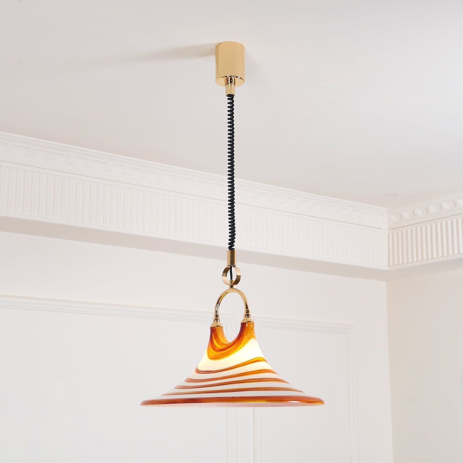 Aria Trumpet Individual Creativity Plastic Pendant Lamp - Lamp Copper