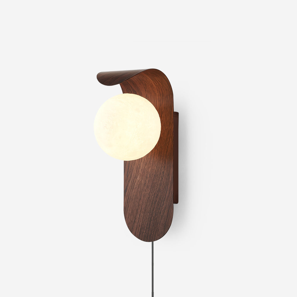 Muto Lampada da Parete Interna Legno / Noce