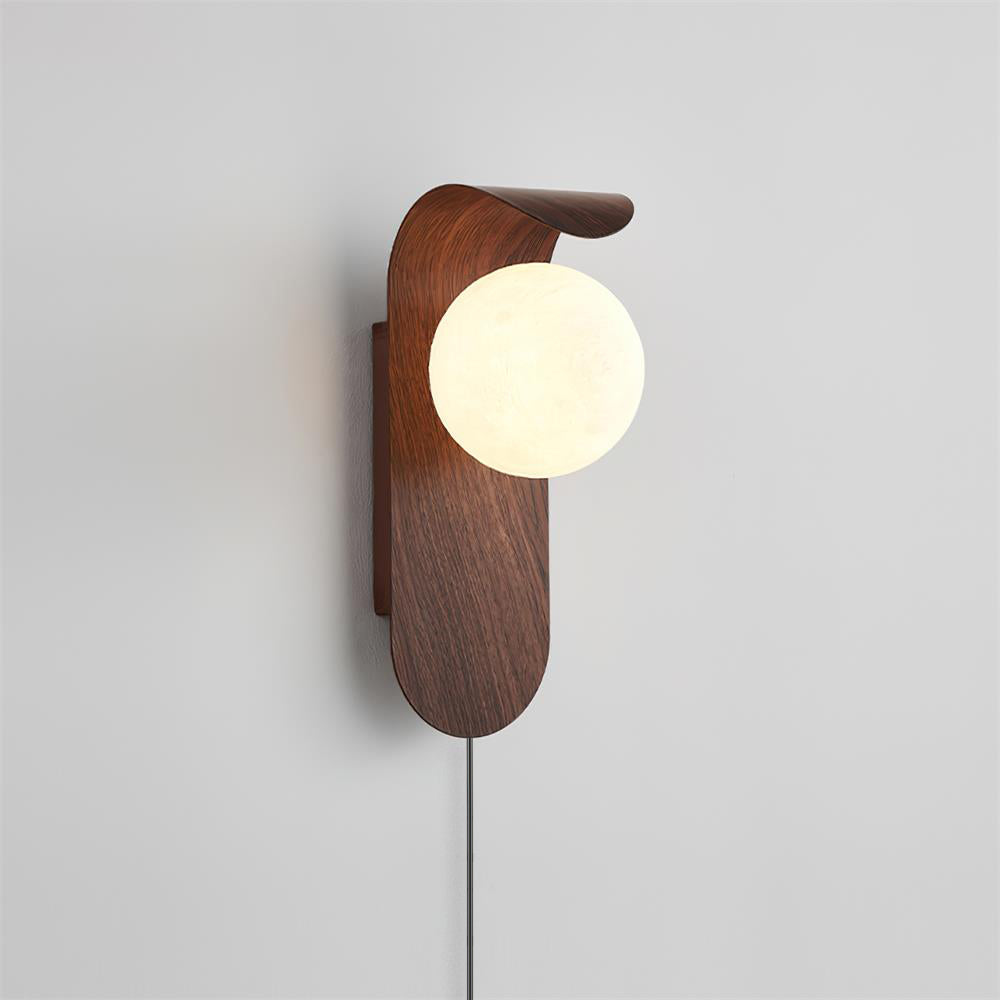 Muto Lampada da Parete Interna Legno / Noce
