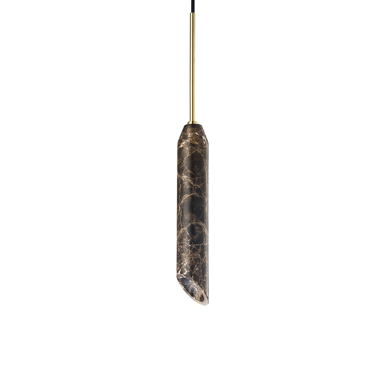 Arise Modern Minimalist Marble Travertine Pendant Lamp - Lamp Copper