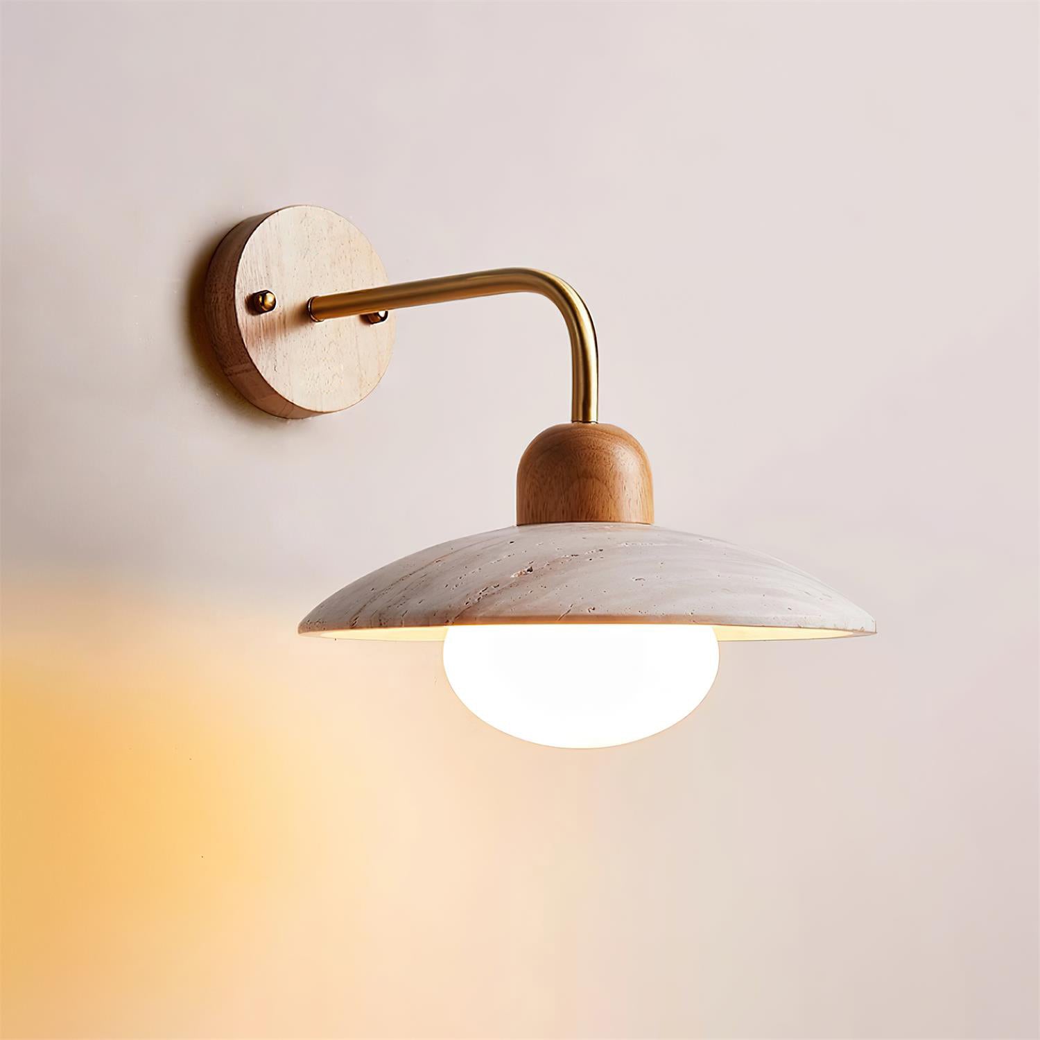 Aria Lampada da Parete Vintage in Travertino