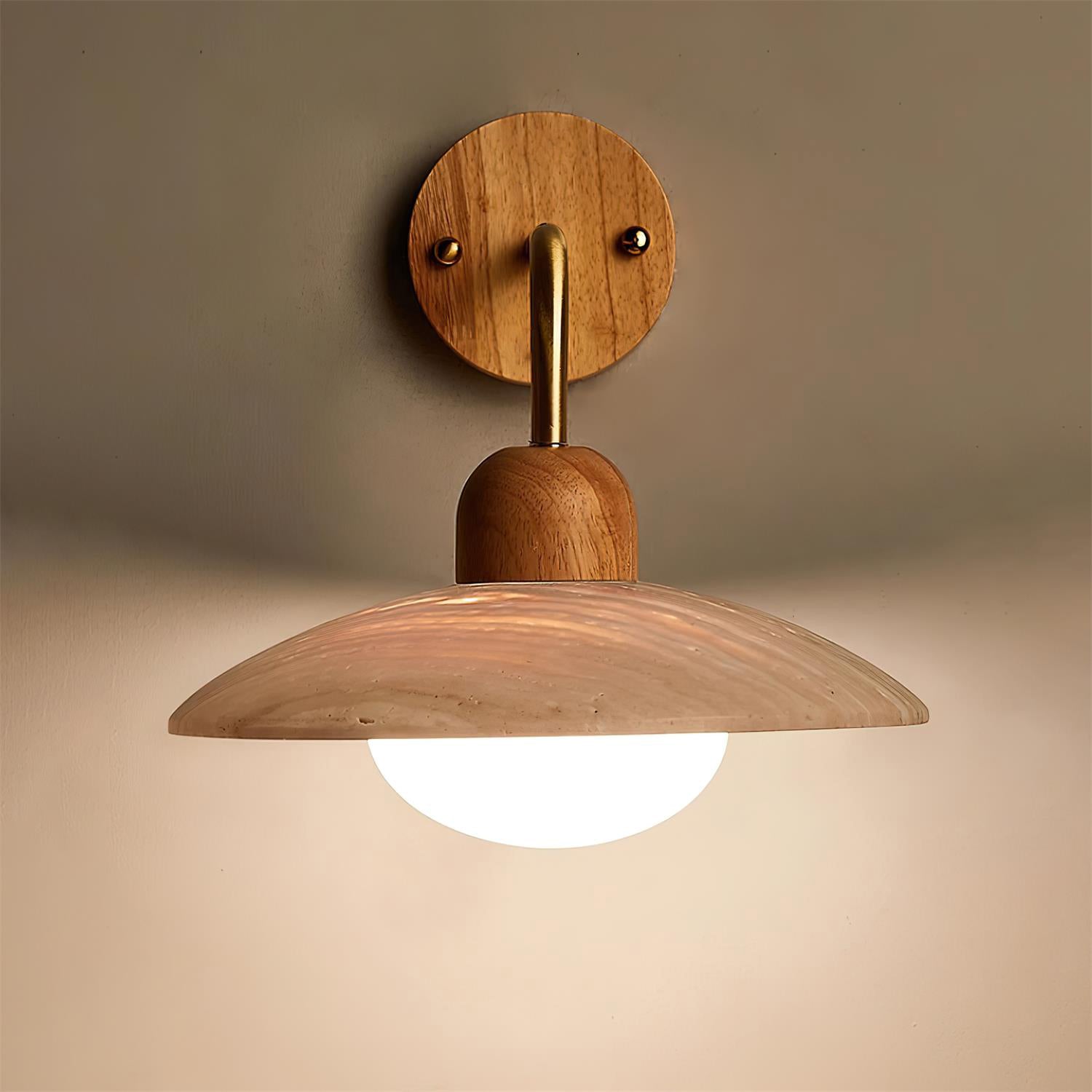 Aria Lampada da Parete Vintage in Travertino