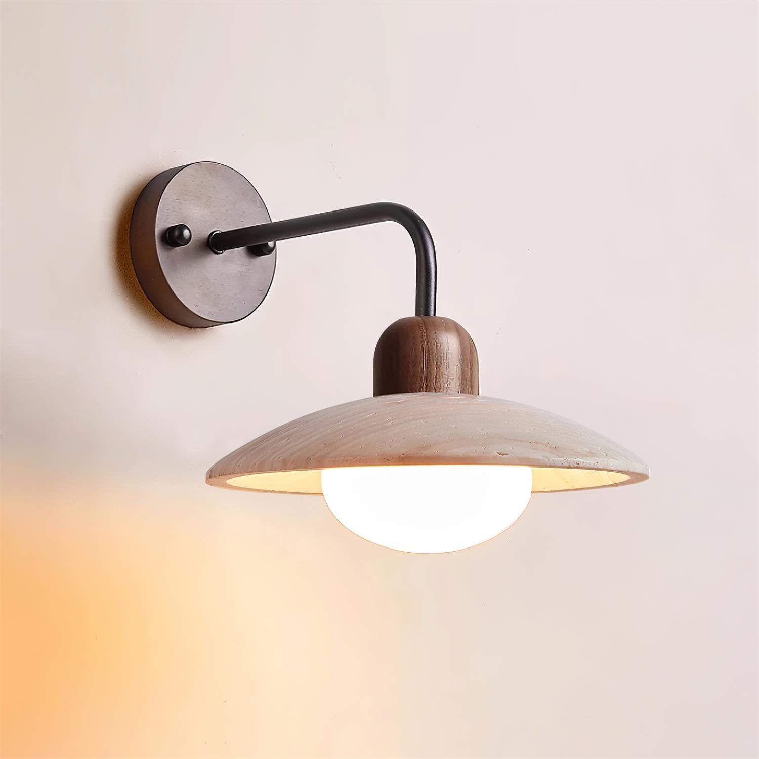Aria Lampada da Parete Vintage in Travertino