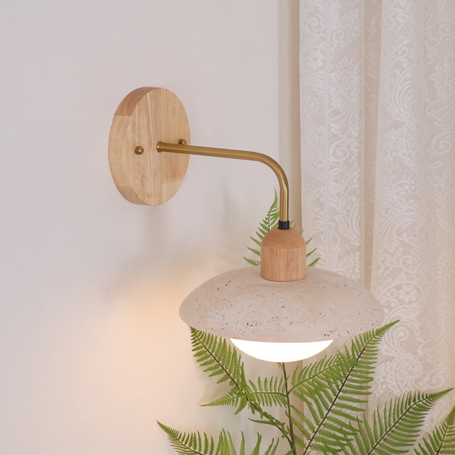 Aria Lampada da Parete Vintage in Travertino