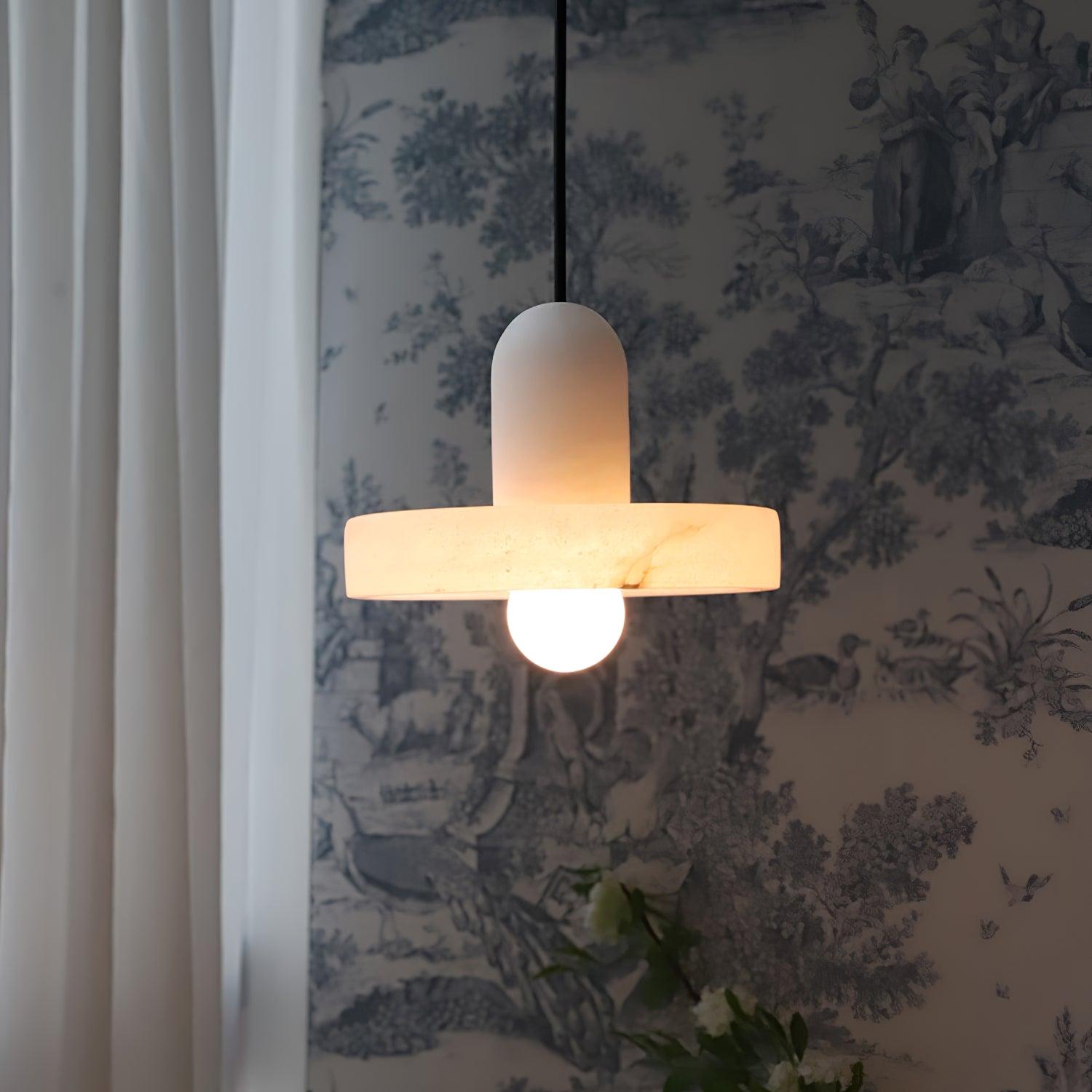 Lyvynos Stacked Alabaster Pendant Light - Blowlighting