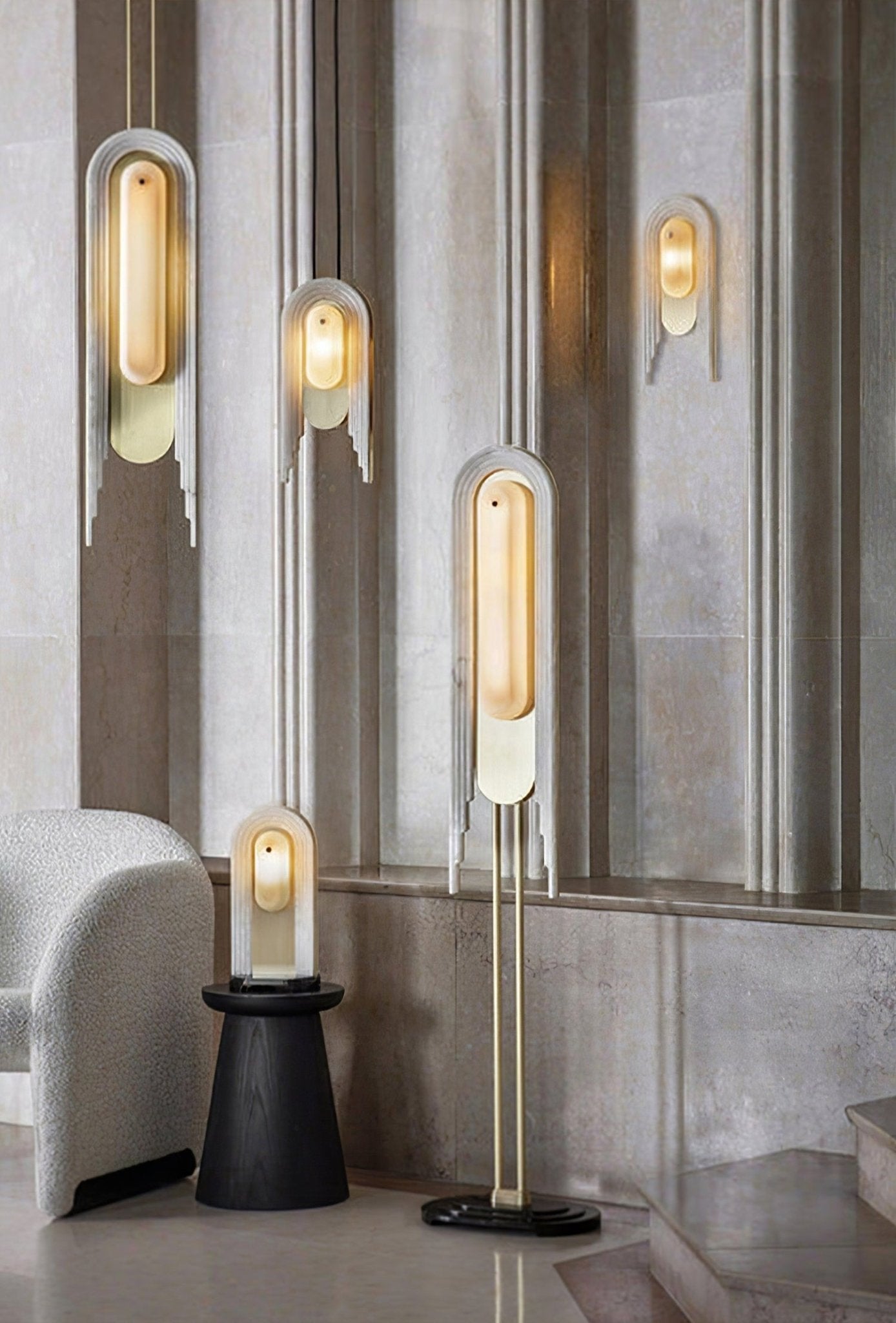 Sytalion Arch Alabaster Wall Light - Neutralighting