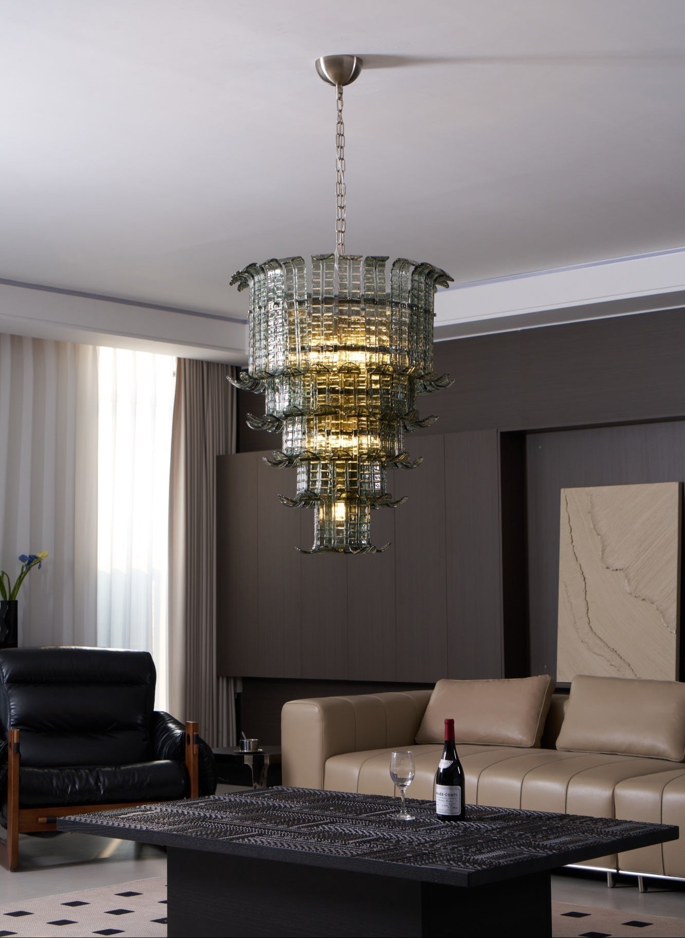 Aurora Chandelier Cascade Murano Glass Tiered Vintage - Neutralighting