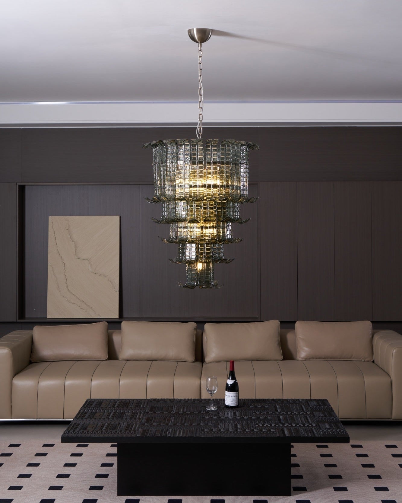 Aurora Chandelier Cascade Murano Glass Tiered Vintage - Neutralighting
