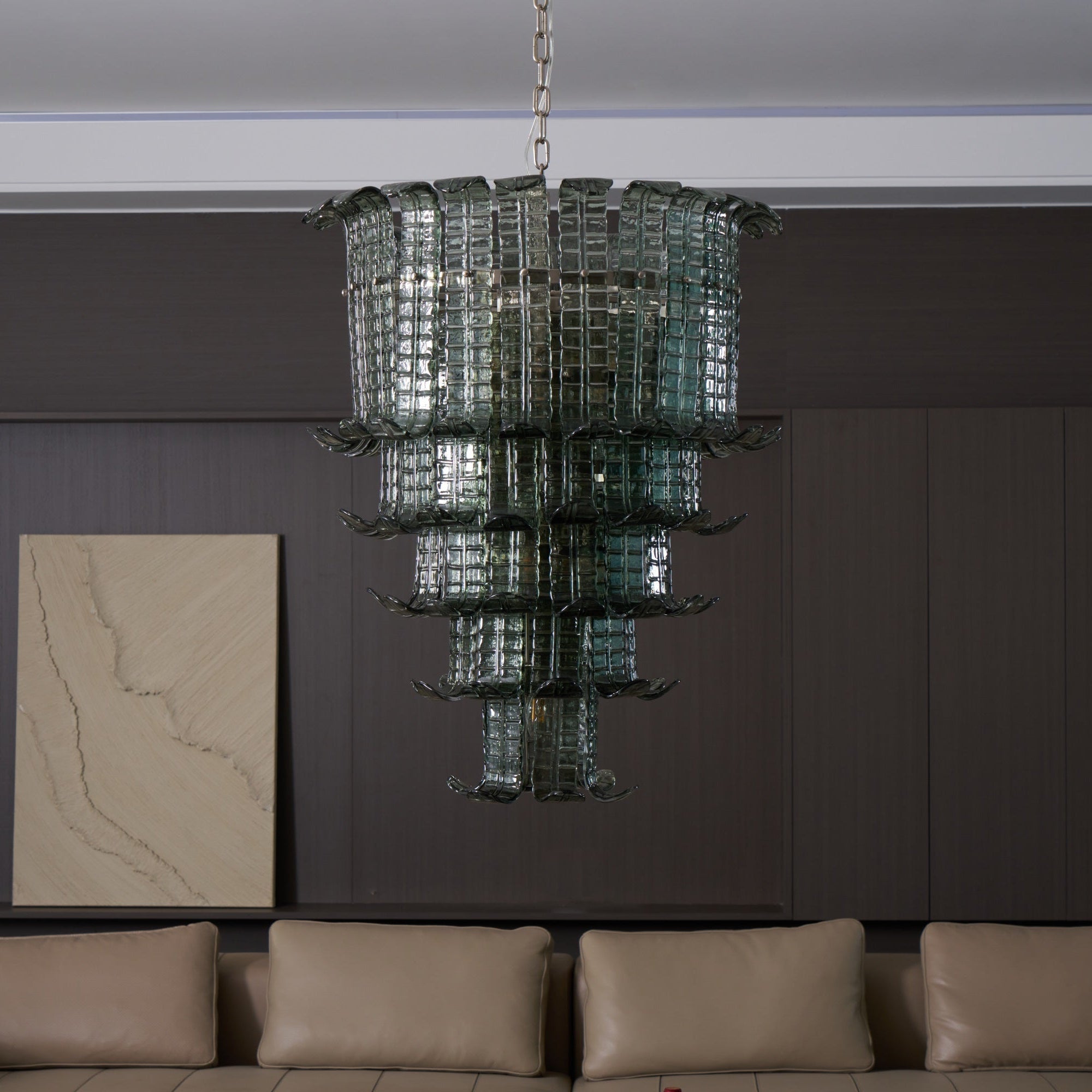 Aurora Chandelier Cascade Murano Glass Tiered Vintage - Neutralighting