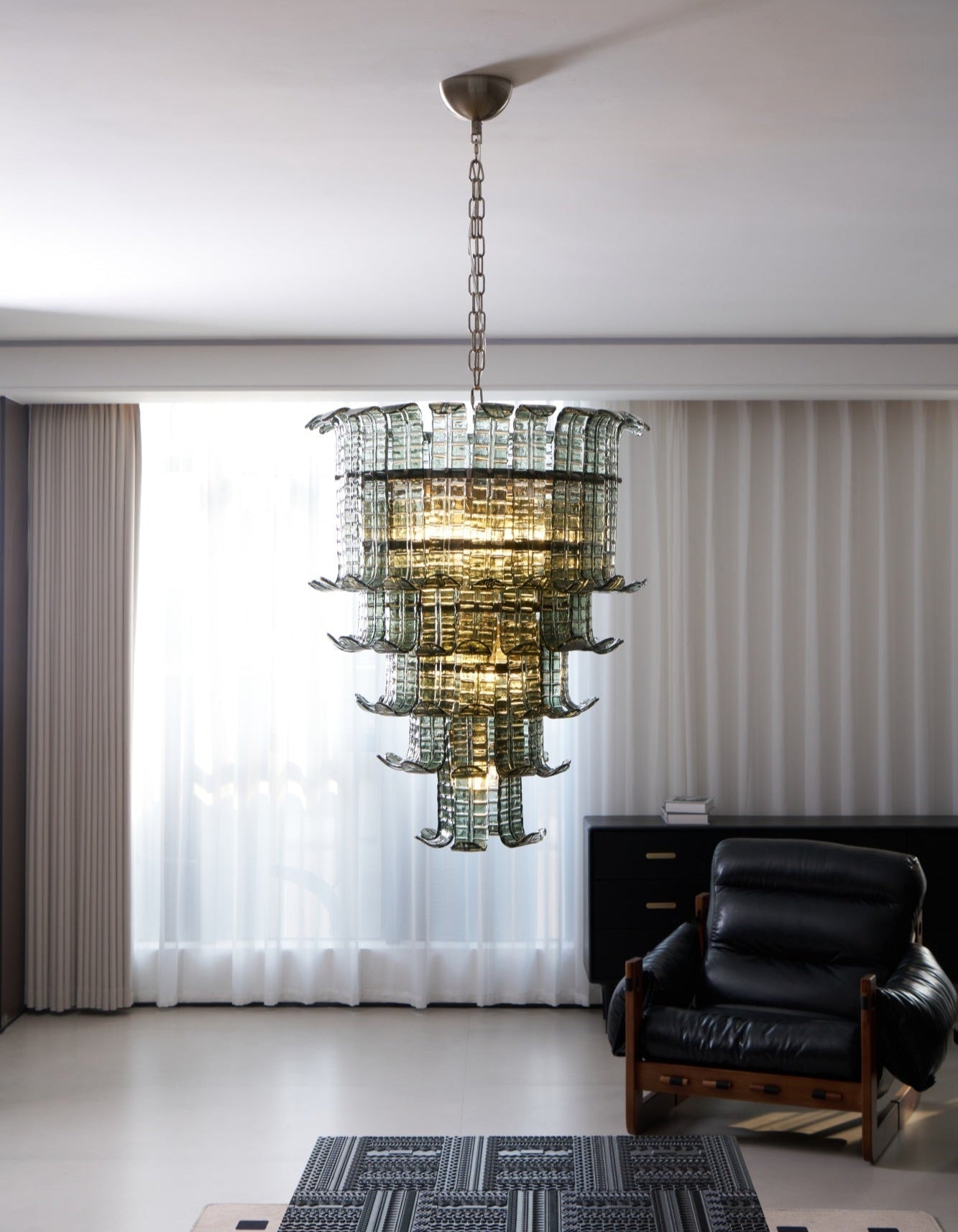 Aurora Chandelier Cascade Murano Glass Tiered Vintage - Neutralighting