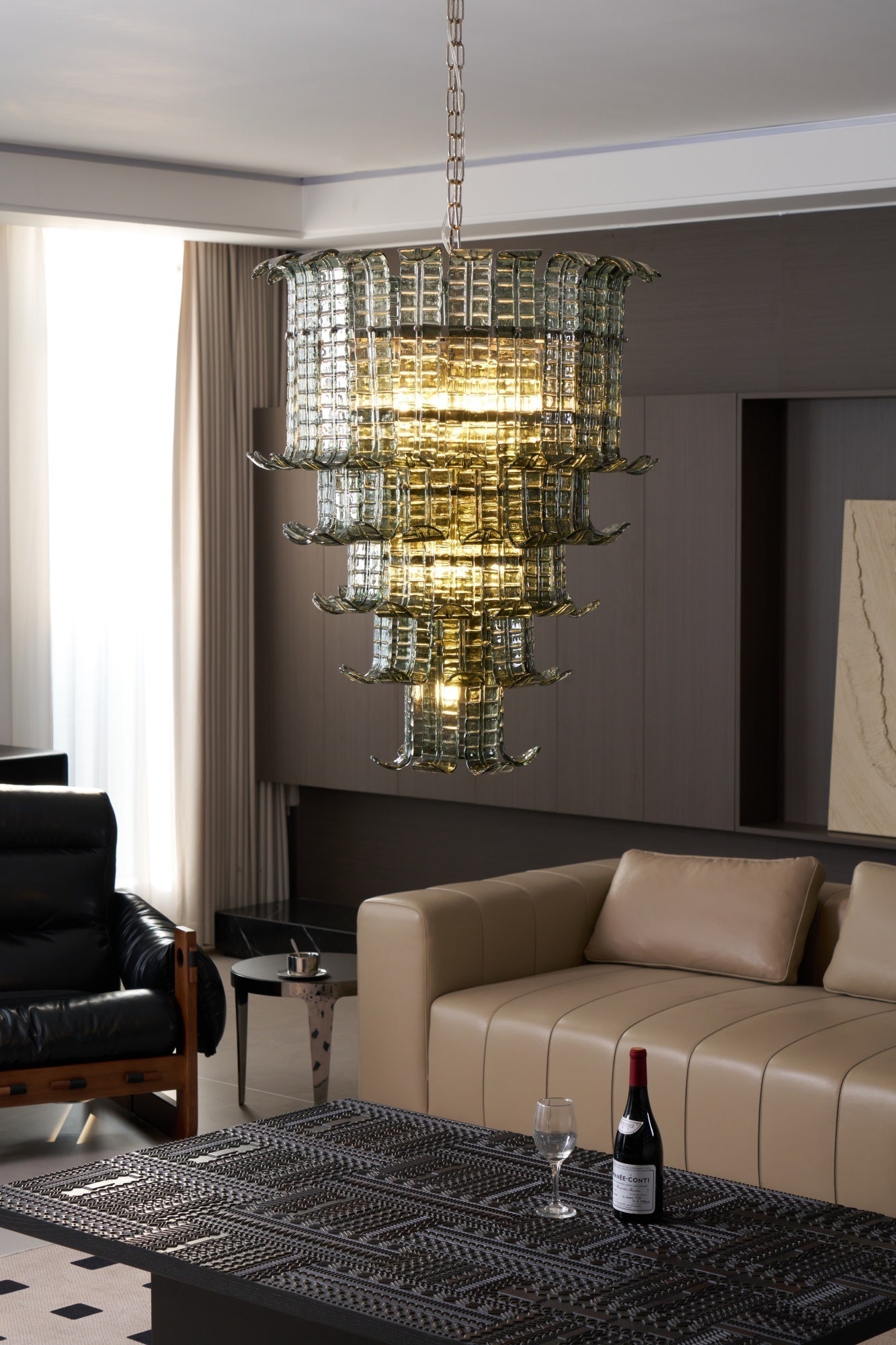 Aurora Chandelier Cascade Murano Glass Tiered Vintage - Neutralighting