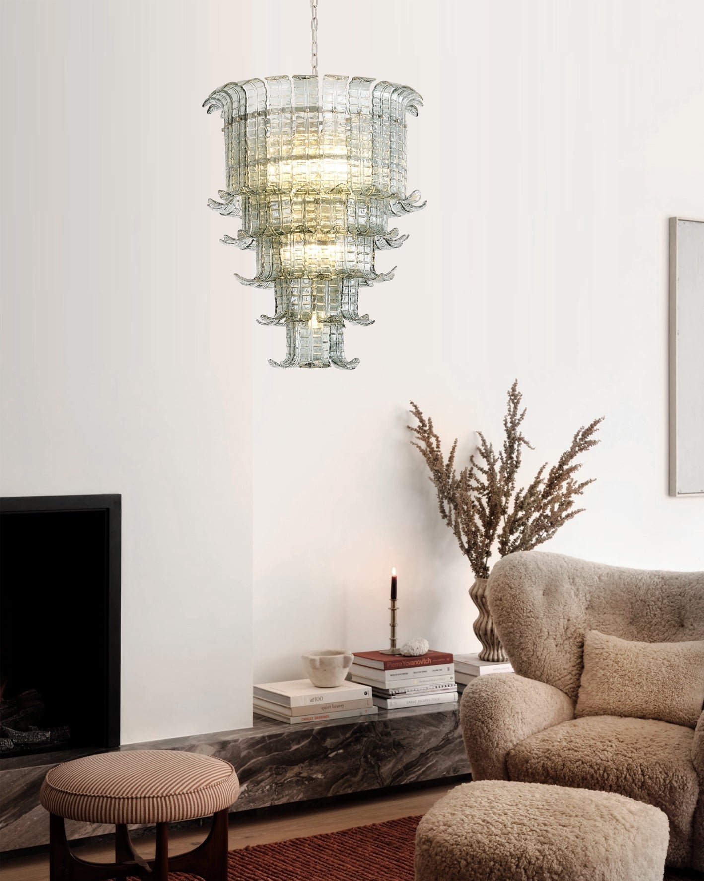 Aurora Chandelier Cascade Murano Glass Tiered Vintage - Neutralighting