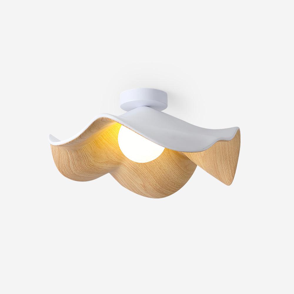 Muto Lampada da Soffitto in Legno Nero e Bianco
