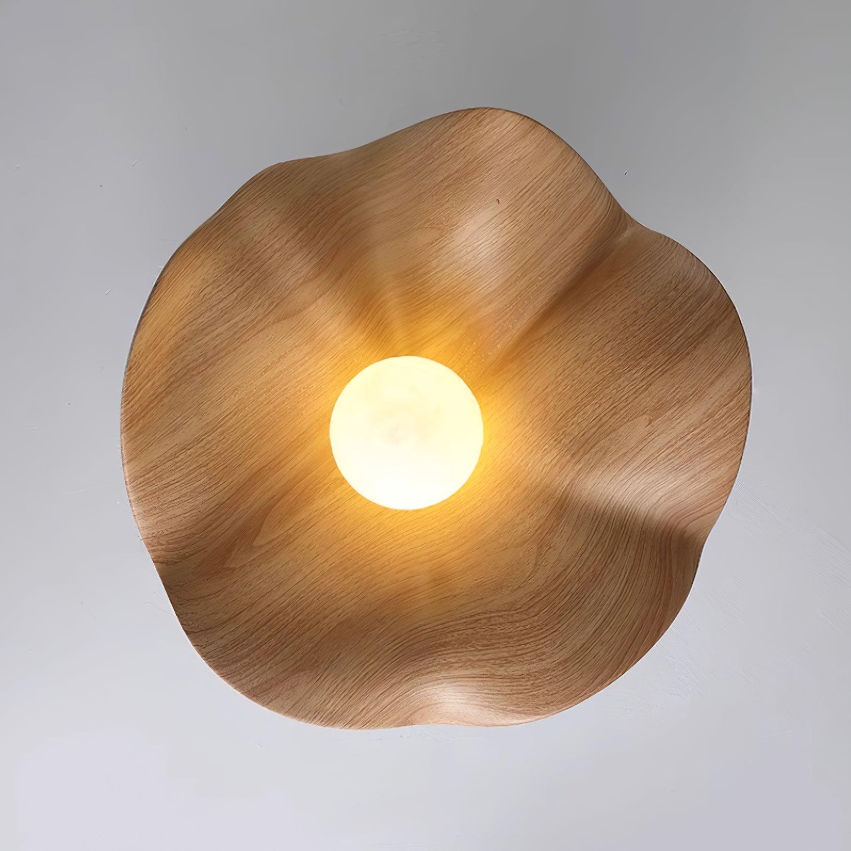 Muto Lampada da Soffitto in Legno Nero e Bianco