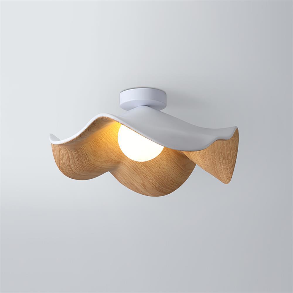 Muto Lampada da Soffitto in Legno Nero e Bianco