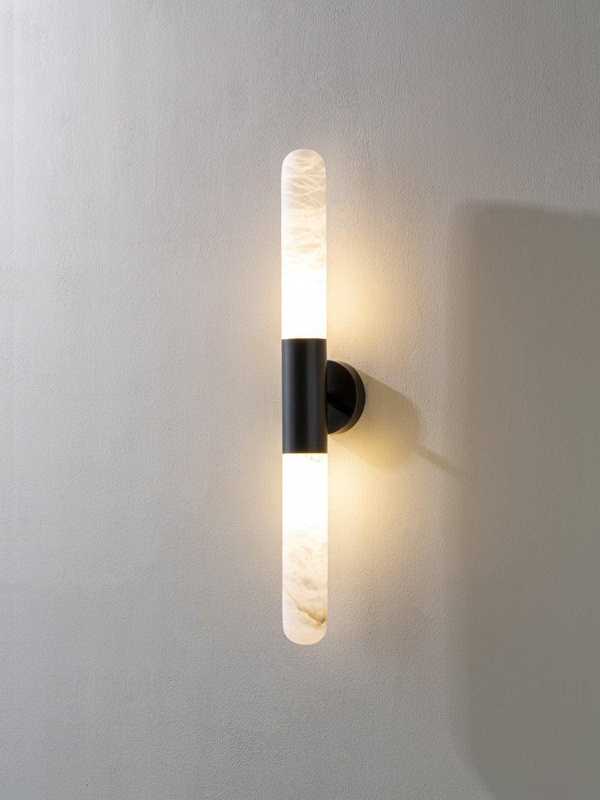 Evtalos Cylinder Alabaster Wall Light - Neutralighting
